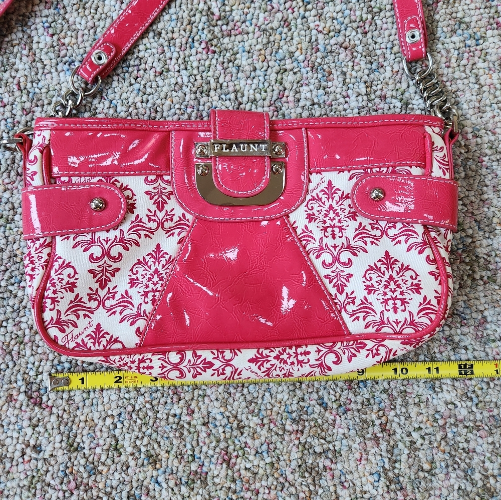 FLAUNT By Faith Nicole Pink Fuchsia PURSE Bag - Picture 12 of 14